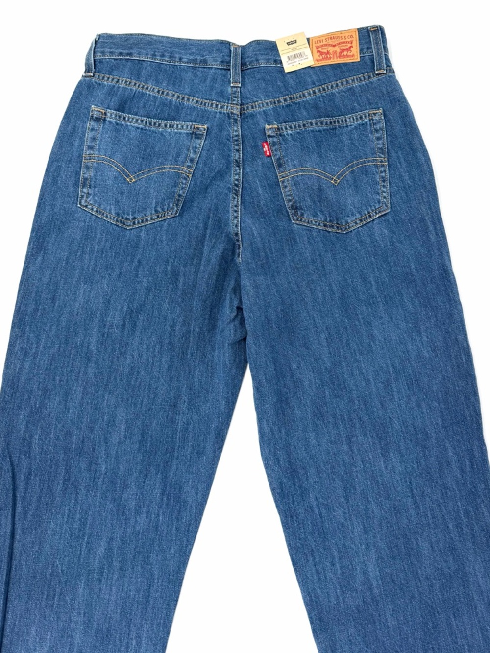 Levi's Men's Straight Jeans in Medium Blue Denim - Picture 6 of 11